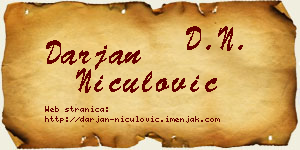 Darjan Niculović vizit kartica
